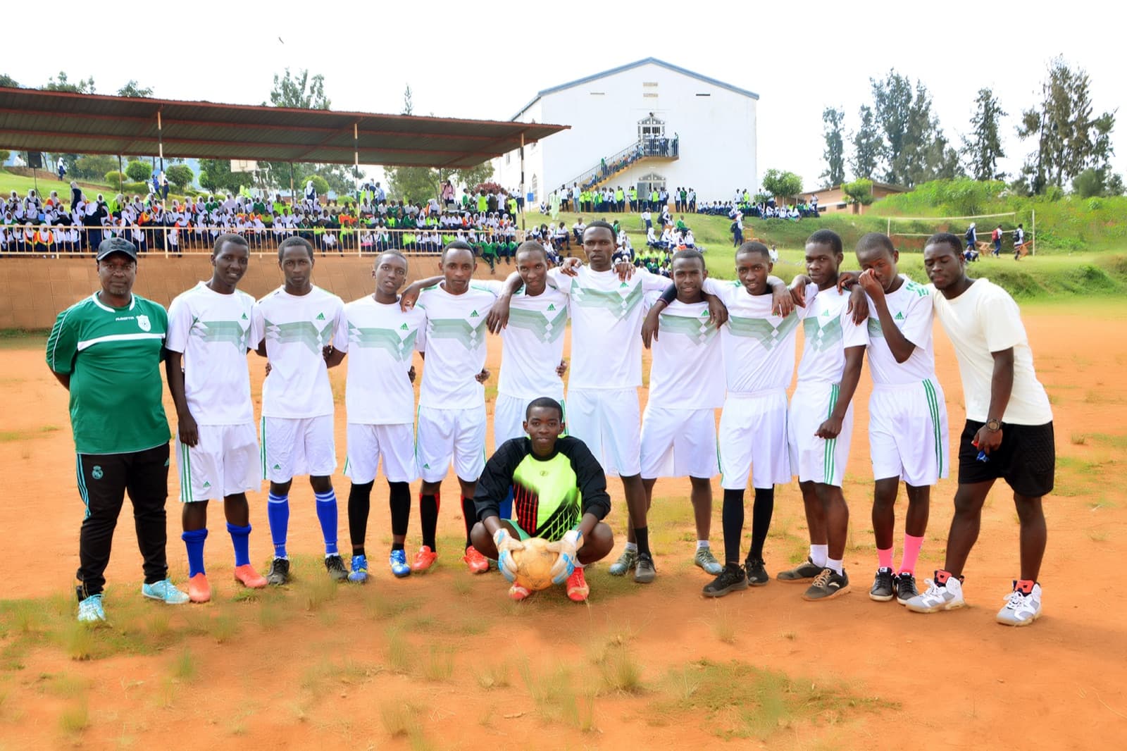 The school football team on the ESSI Nyamirambo sports field